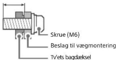Skrue (M6) Beslag til vægmontering TVets bagdaeksel