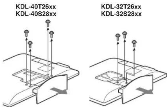 SONY Bravia KDL-40S2820 - Demontera bordsstativet från TV:n - 1