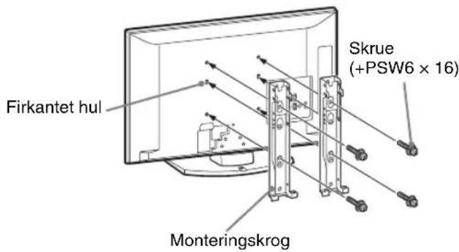 Firkantet hul Monteringskrog Skrue (+PSW6 × 16)