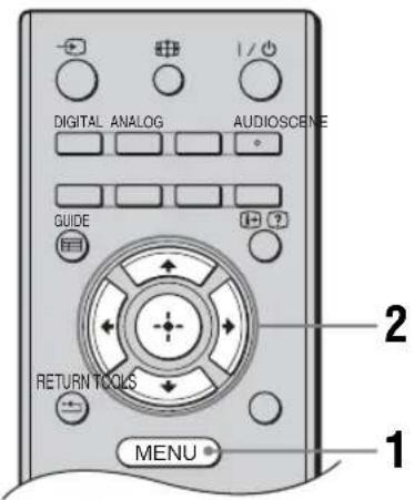 DIGITAL ANALOG AUDIOSCENE GUIDE RETURN TOOLS MENU 1 2