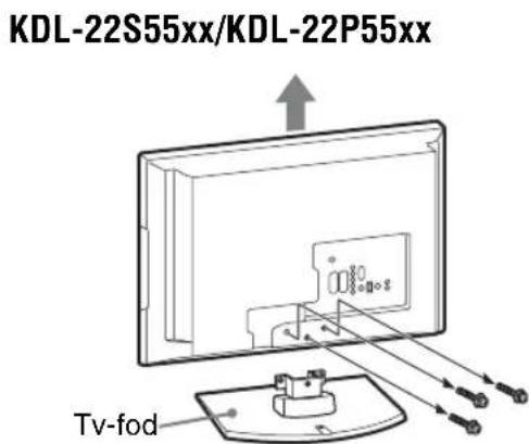 KDL-22S55xx/KDL-22P55xx Tv-fod