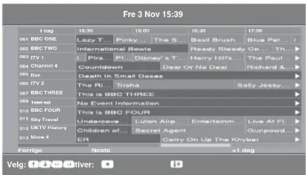 Fre 3 Nov 15:39 1 dag 15:30 15:00 16:30 17:00 001 BBC ONE Lazy T... Pinky... The S... Basil Brush Blue Pet...! 002 BBC TWO International Bowls Ready Steady Co... Th... 003 ITV 1 PIra... PI... Disney's T... Harry Hill's... The Paul... 004 Channel 4 Countdown Deal Or No Deal Richard & 005 five Death in Small Dozes 006 ITV 2 The Ri... Trisha Sally Jessy... 007 BBC THREE.This Is BBC THREE 008 Teletext No Event Information 010 BBC FOUR.This Is BBC FOUR 011 Sky Travel.UKTV History Undercove... Luton Alp... Entertainm... Live At Fi... 012 More 4.Children of... Secret Agent Gurpowd... 013 More 4 ER Carry On Up The Khyber Forridge Nesto +1 dag Velg: +↓↓→ tiver: +