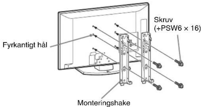 Fyrkantigt hål Monteringsshake Skruv (+PSW6 x 16)