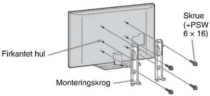 Firkantet hul Monteringskrog Skrue (+PSW 6 × 16)