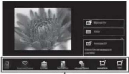 SONY Bravia KDL-55HX953 - Valg af forskellige funktioner og indstillinger (menuen Home) - 7