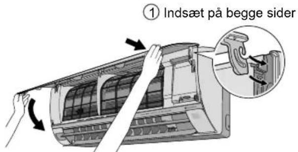 ① Indsæt på begge sider