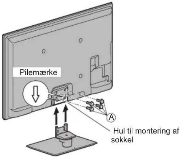 Pilemærke Hul til montering af sokkel