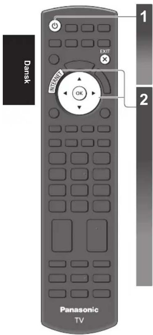 Dansk INTERNET OK 1 EXIT 2 Panasonic TV