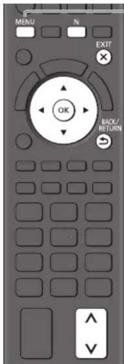 MENU N EXIT OK BACK/ RETURN V