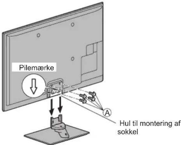 Pilemærke Hul til montering af sokkel