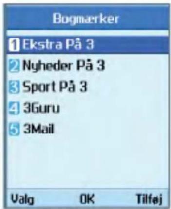 Bogmærker 1 Ekstra På 3 2 Nyheder På 3 3 Sport På 3 4 3Guru 5 3Mail Valg OK Tilføj