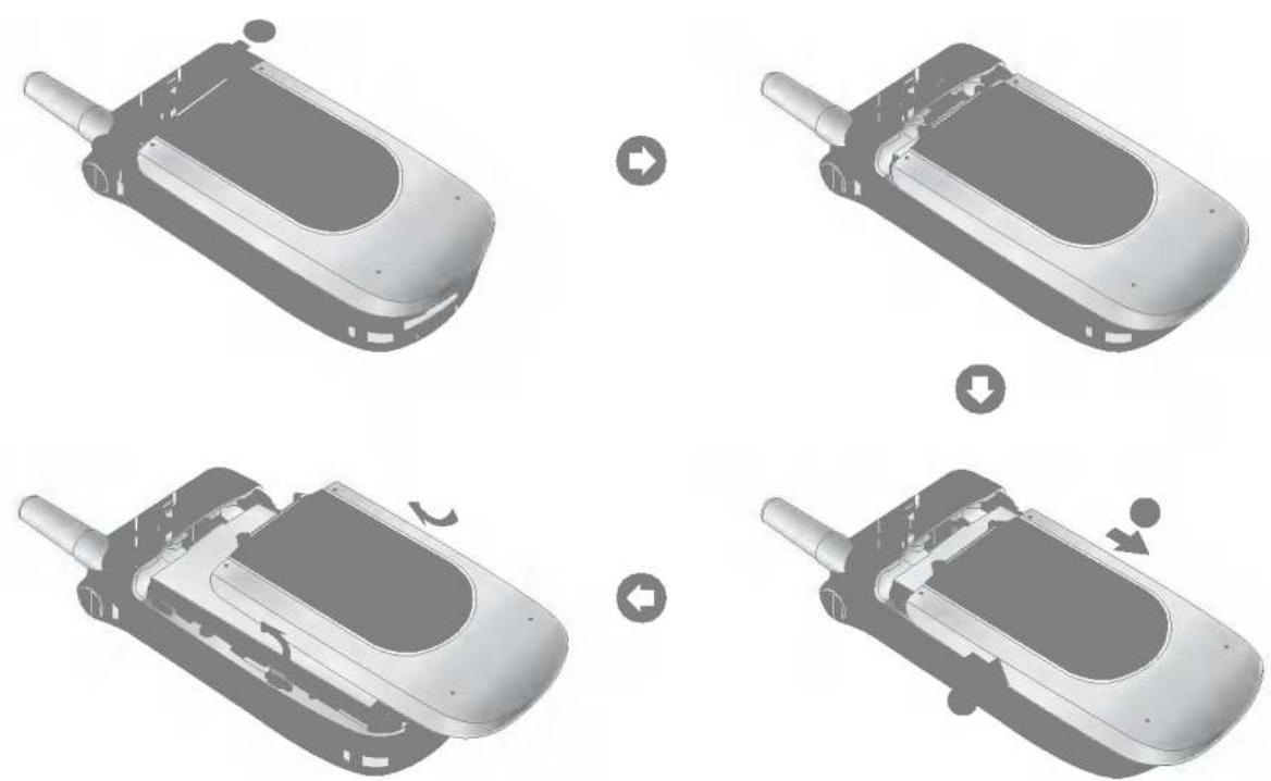 LG U8180 - Sådan fjernes batteriet - 1