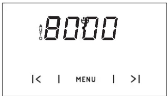 AUTO 8000 |< | MENU | >|