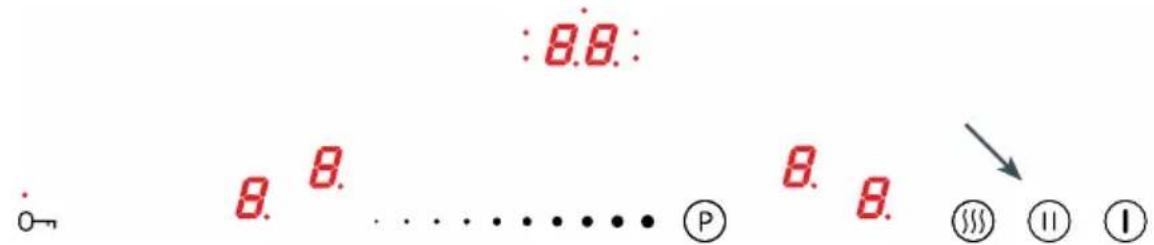 :8.8. 8. 8. ........ P 8. 8. ③④①