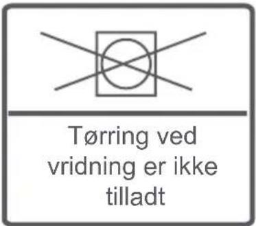Tørring ved vridning er ikke tilladt