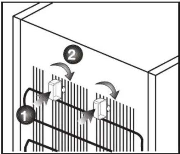 Diagram illustrating heat transfer or cooling process with labeled components and directional arrows
