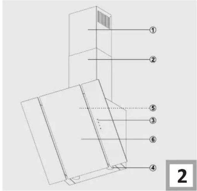 Technical diagram of a device with numbered components, likely illustrating a layered structure or assembly.