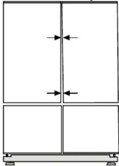 BLOMBERG KQD 1330 X A++ - De afstand tussen de bovenste deur aanpassen - 1