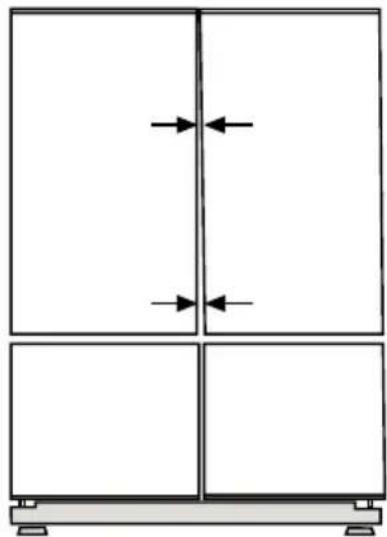 BLOMBERG KQD 1330 X A++ - Ajustar o espaço entre a porta superior - 1