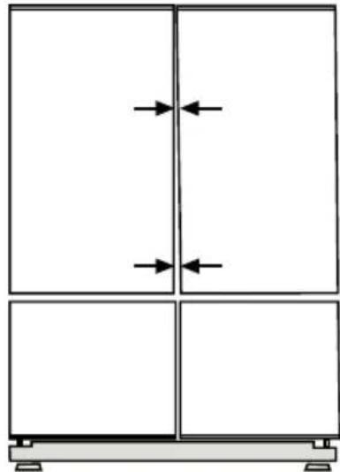 BLOMBERG KQD 1330 X A++ - Regolazione della distanza tra la porta superiore - 1