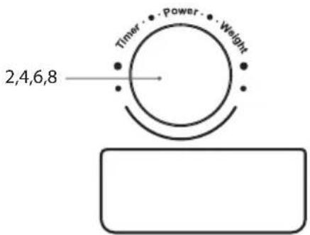 Timer • • Power • • Weight 2,4,6,8