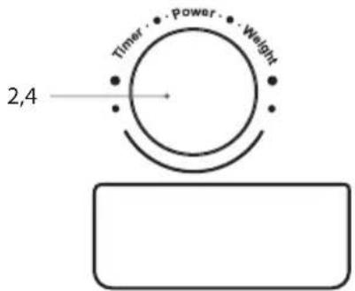 Timer • Power • Weight 2,4