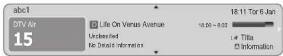 abc1 DTV Air 15 Life On Venus Avenue Unclassified No Detail Information 18:00 ~ 8:00 18:11 Tor 6 Jan Titta Information