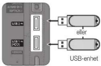 USB 2 USB 1 (HDD) eller USB-enhet