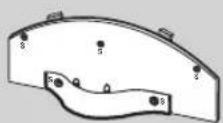 Technical diagram showing a mechanical assembly with labeled parts and a magnified circular detail view.