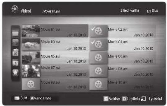 Videoi Movie 01.avi Jan.10.2010 Movie 02.avi Jan.10.2010 Movie 03.avi Jan.10.2010 Movie 04.avi Jan.10.2010 Movie 05.avi Jan.10.2010 Movie 06.avi Jan.10.2010 Movie 07.avi Jan.10.2010 Movie 08.avi Jan.10.2010 Movie 09.avi Jan.10.2010 Movie 10.avi Jan.10.2010 SUM Valhda laire Valitse Lajitelu Työkalut