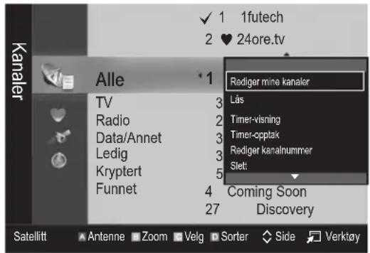1futech 2 24ore.tv Alle TV Radio Data/Annet Ledig Kryptert Funnet Rediger mine kanaler Läs Timer-visning Timer-ceptak Rediger kanalnummer Slet: Coming Soon Discovery Satellitt Antenne Zoom Velg Sorter Side Verktøy