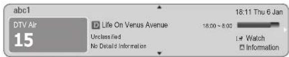 abc1 DTV Air 15 Life On Venus Avenue Unclassified No Detail Information 18:00 - 8:00 18:11 Thu 6 Jan Watch Information