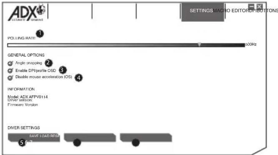 ADX AFPV0114 - Generel indstilling - 1