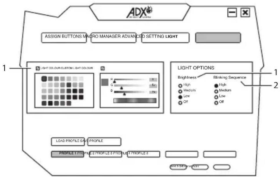 ADX AFPV0316 - Lysindstillinger - 1