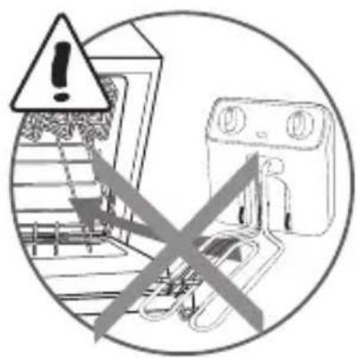 Warning symbol with exclamation mark over machinery, indicating hazardous or hazardous status