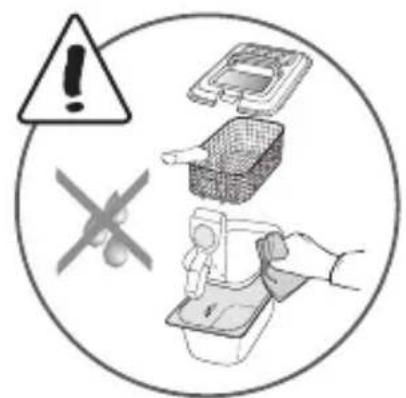 Warning symbol image showing warning signs for air pollution, including a warning triangle, airplane, and food items like a plate and container.
