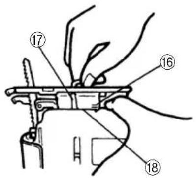Technical diagram showing labeled parts of a mechanical device with numbered annotations