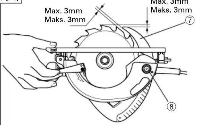 Max. 3mm Maks. 3mm Max. 3mm Maks. 3mm ⑦ ⑧