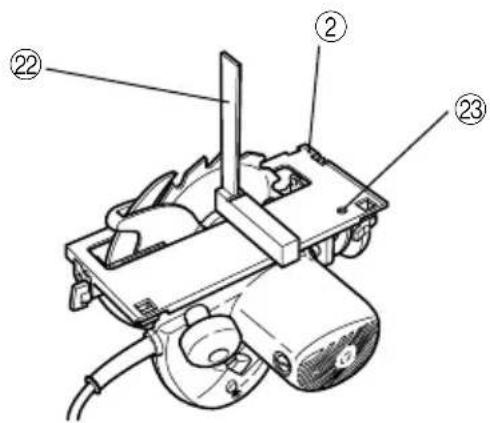 Technical diagram of a mechanical device with numbered parts labeled ②, ②, and ②2