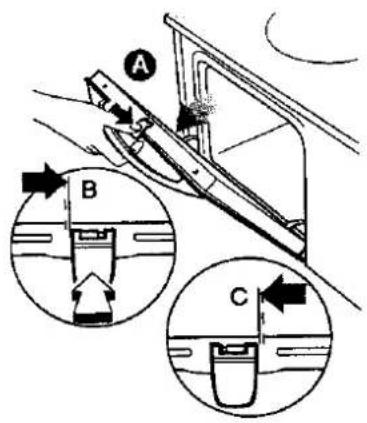 Diagram illustrating a mechanical or fluid system with labeled components A, B, and C, showing directional flow arrows.