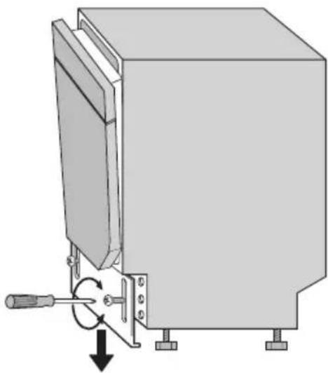 ELECTROLUX ESF65052W - Justera sockelns höjd - 1