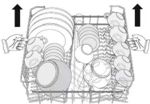 ELECTROLUX ESF65052W - Højdeindstilling af øverste kurv - 1