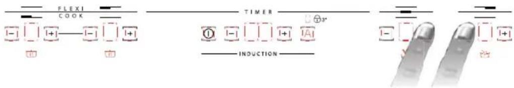 FLEXI COOK - + - + - + 3" TIMER + 3" INDUCTION - + +