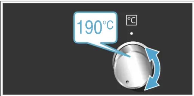 SIEMENS HB010FBV0S - Indstille ovnfunktion og temperatur - 2
