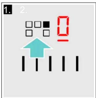 1. 2. ↑ 0 ↓ ↑ ↓ ↓ ↓