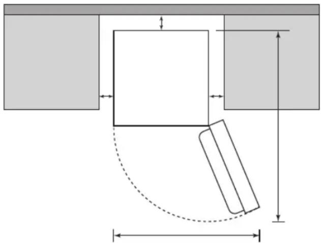 MATSUI MTR122W17E - Free Space Requirements - 1