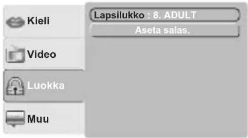 Kieli Video Luokka Muu Lapsilukko : 8. ADULT Aseta salas.