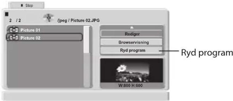 MATSUI M71PD11E - Fjernelse af filer fra afspilningslisten - 1