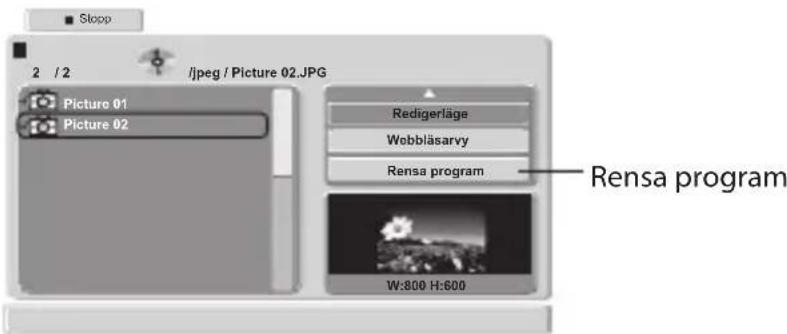 MATSUI M71PD11E - Radera filer i programlistan - 1