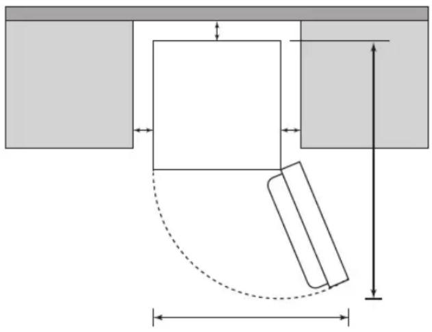 MATSUI M55TW18E - Free Space Requirements - 1